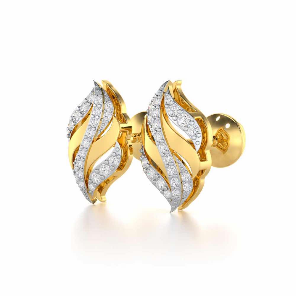 Harmony Serenade Silver Earrings - Yellow Gold - Image 3