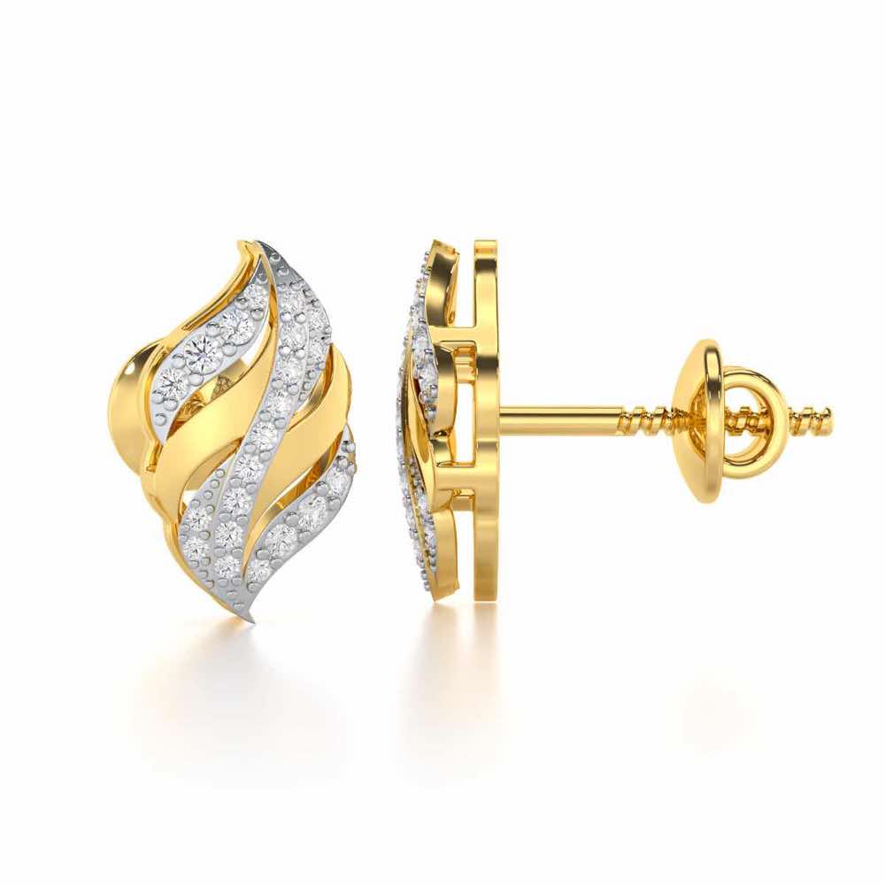 Harmony Serenade Silver Earrings - Yellow Gold - Image 4