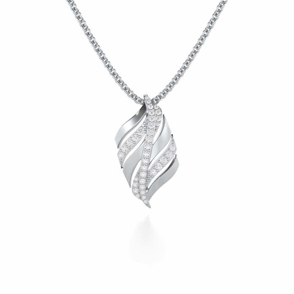 Harmony Serenade Silver Pendant - White Gold - Image 1
