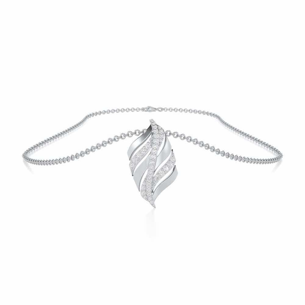 Harmony Serenade Silver Pendant - White Gold - Image 3