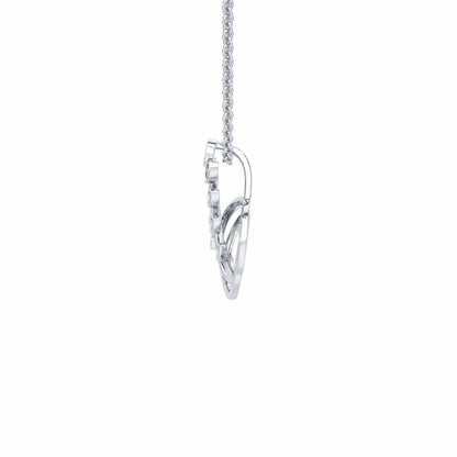 Harmony leaves Silver Pendant - White Gold - Image 4