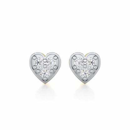 Heart Collection Silver Earrings - Yellow Gold - Image 1