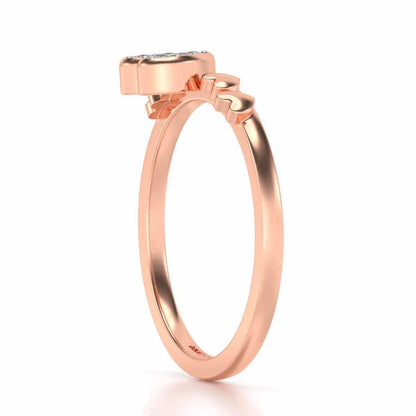 Heart Community Silver Ring - Rose Gold - Image 3