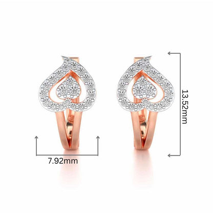 Heart Flame Silver Bali - Rose Gold - Image 2