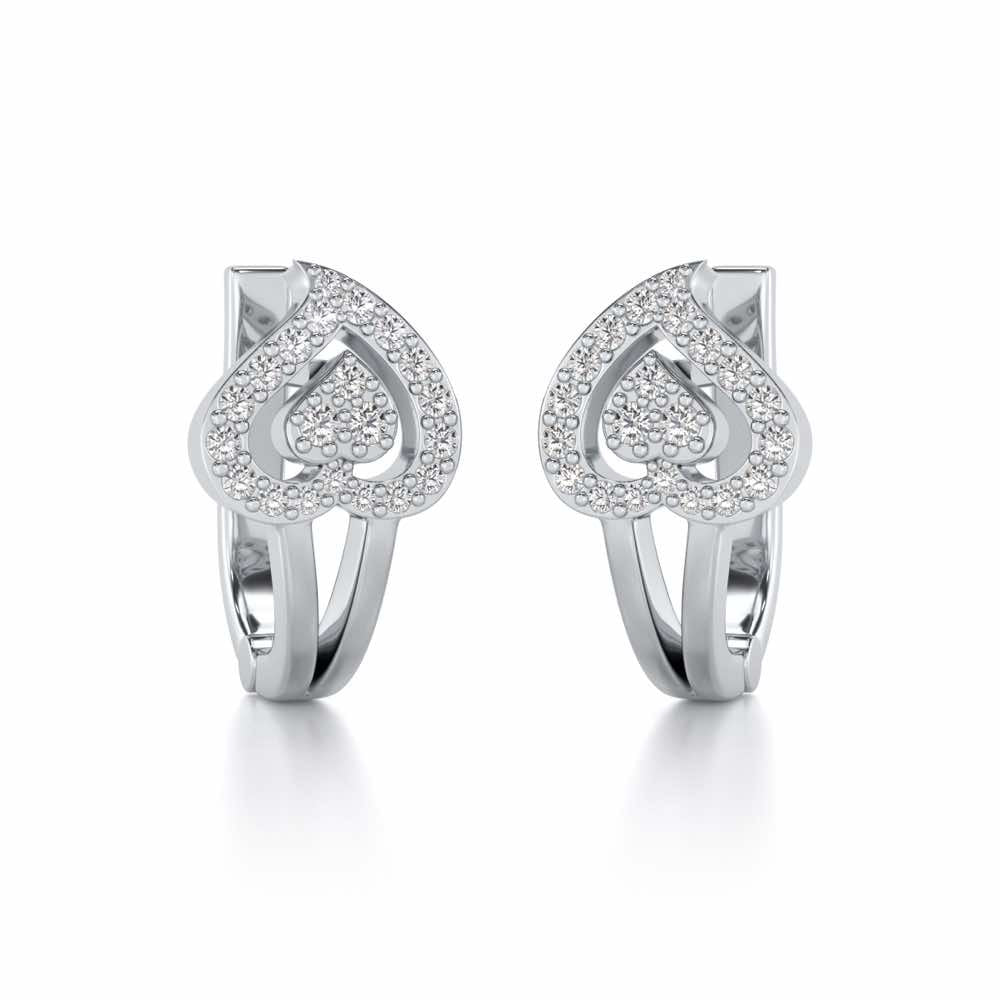 Heart Flame Silver Bali - White Gold - Image 1