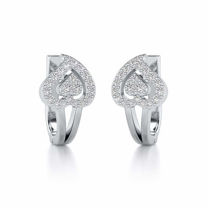 Heart Flame Silver Bali - White Gold - Image 1