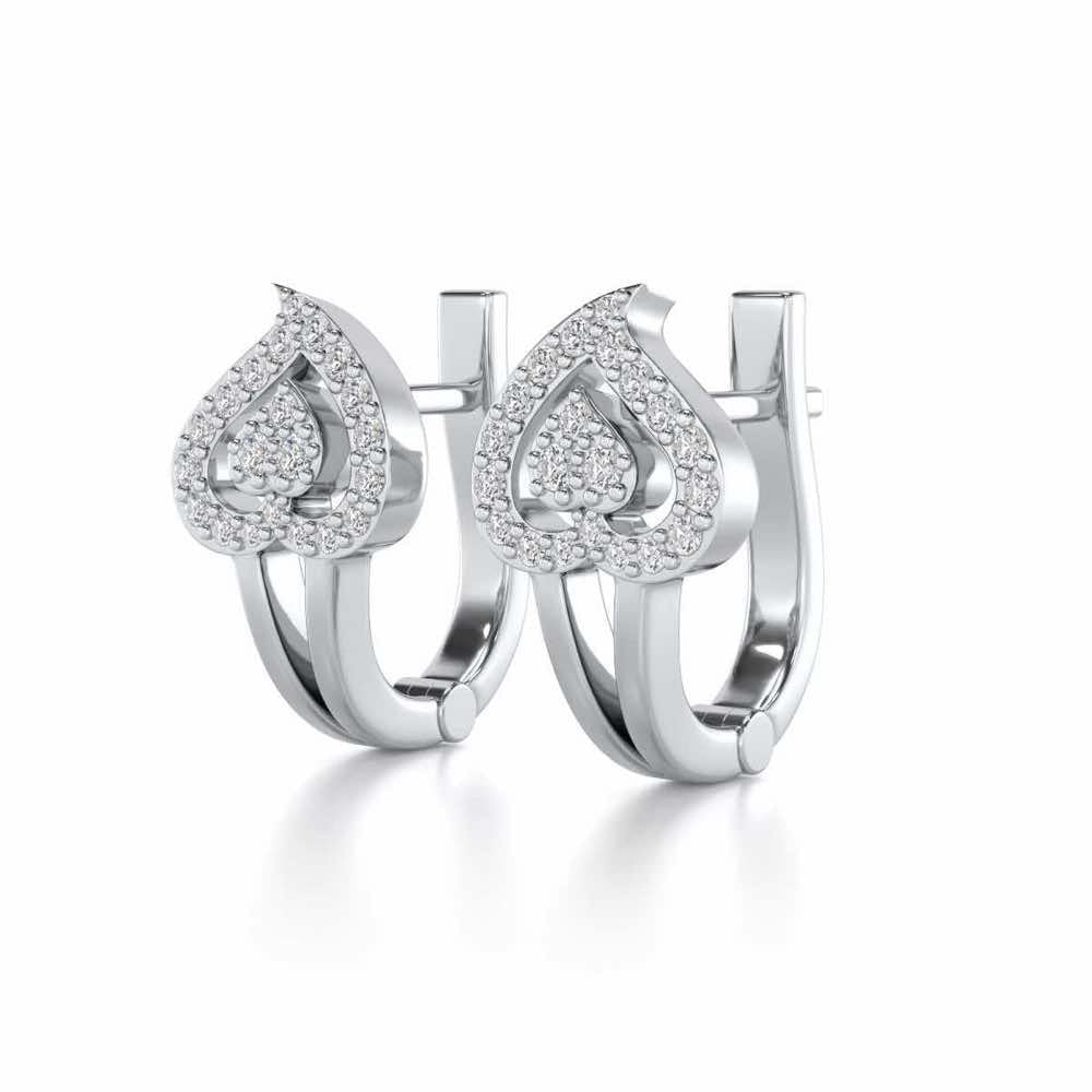 Heart Flame Silver Bali - White Gold - Image 3