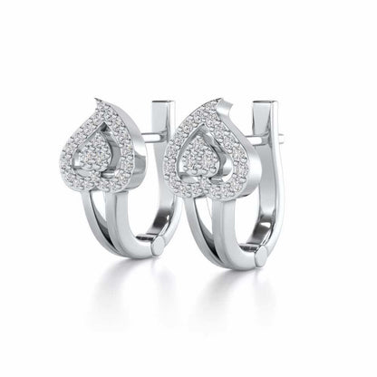 Heart Flame Silver Bali - White Gold - Image 3