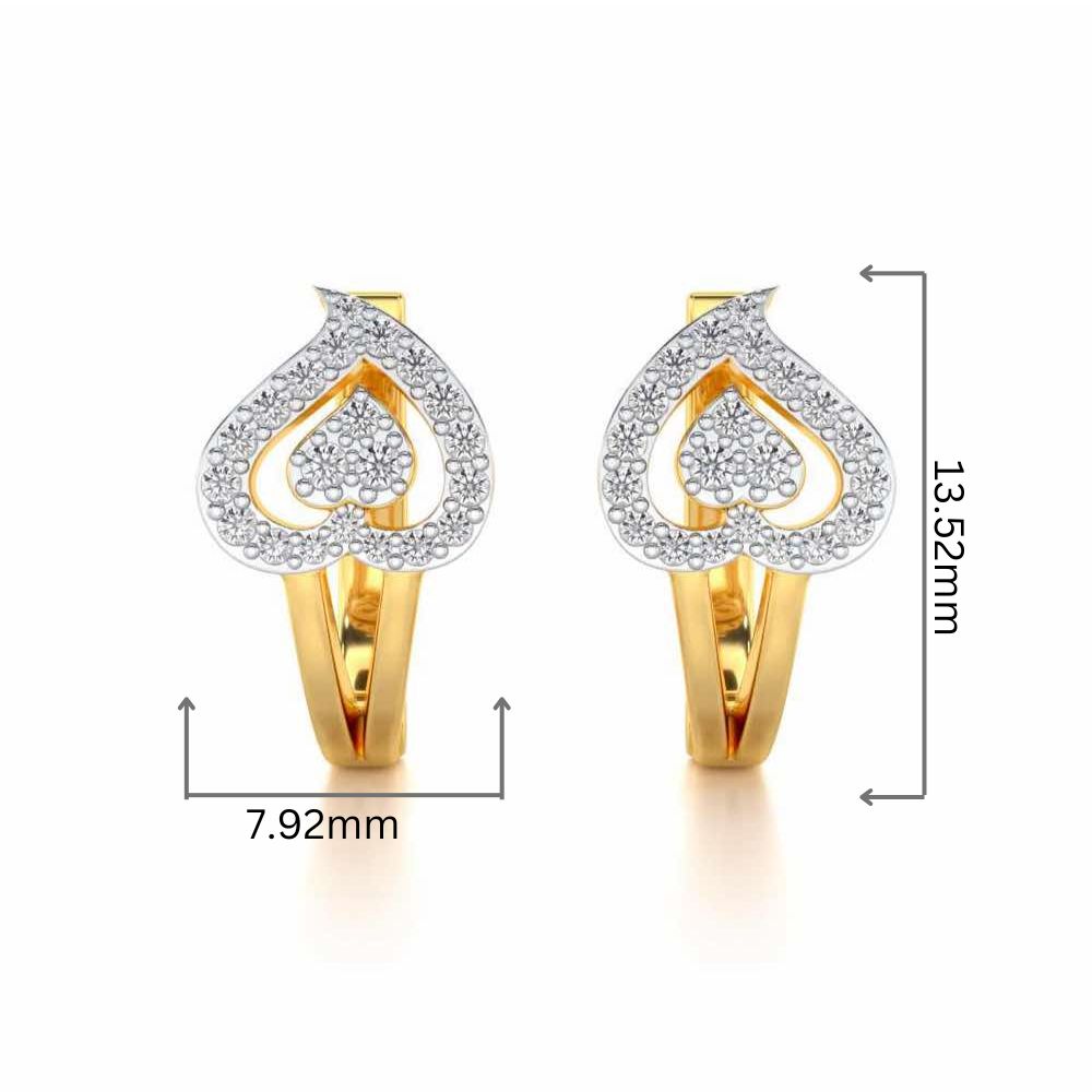 Heart Flame Silver Bali - Yellow Gold - Image 2