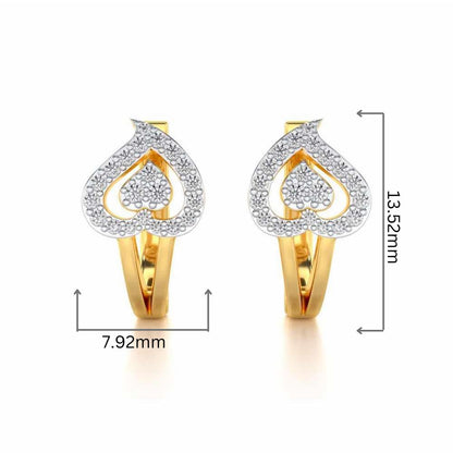Heart Flame Silver Bali - Yellow Gold - Image 2