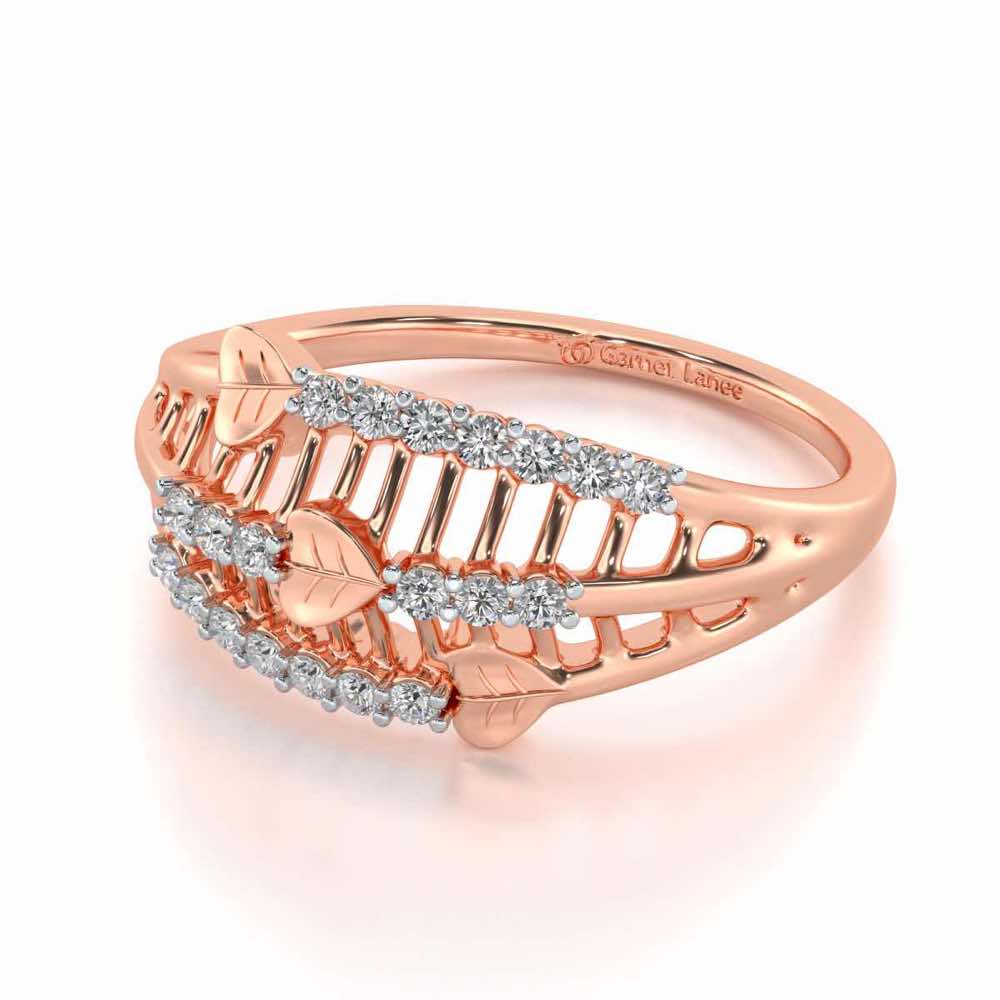 Heart Glow Silver Ring - Rose Gold - Image 2
