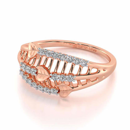 Heart Glow Silver Ring - Rose Gold - Image 2