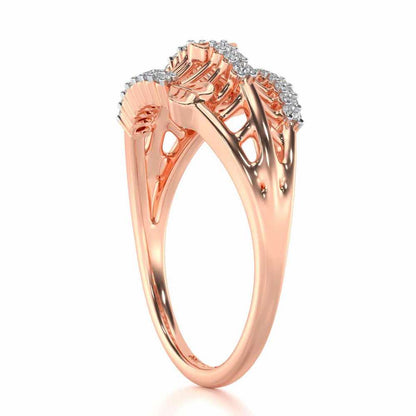 Heart Glow Silver Ring - Rose Gold - Image 3
