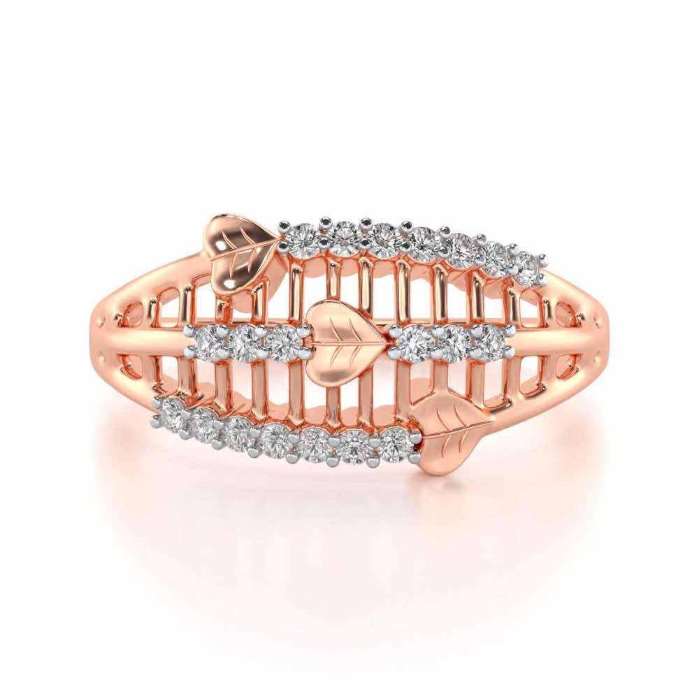 Heart Glow Silver Ring - Rose Gold - Image 4