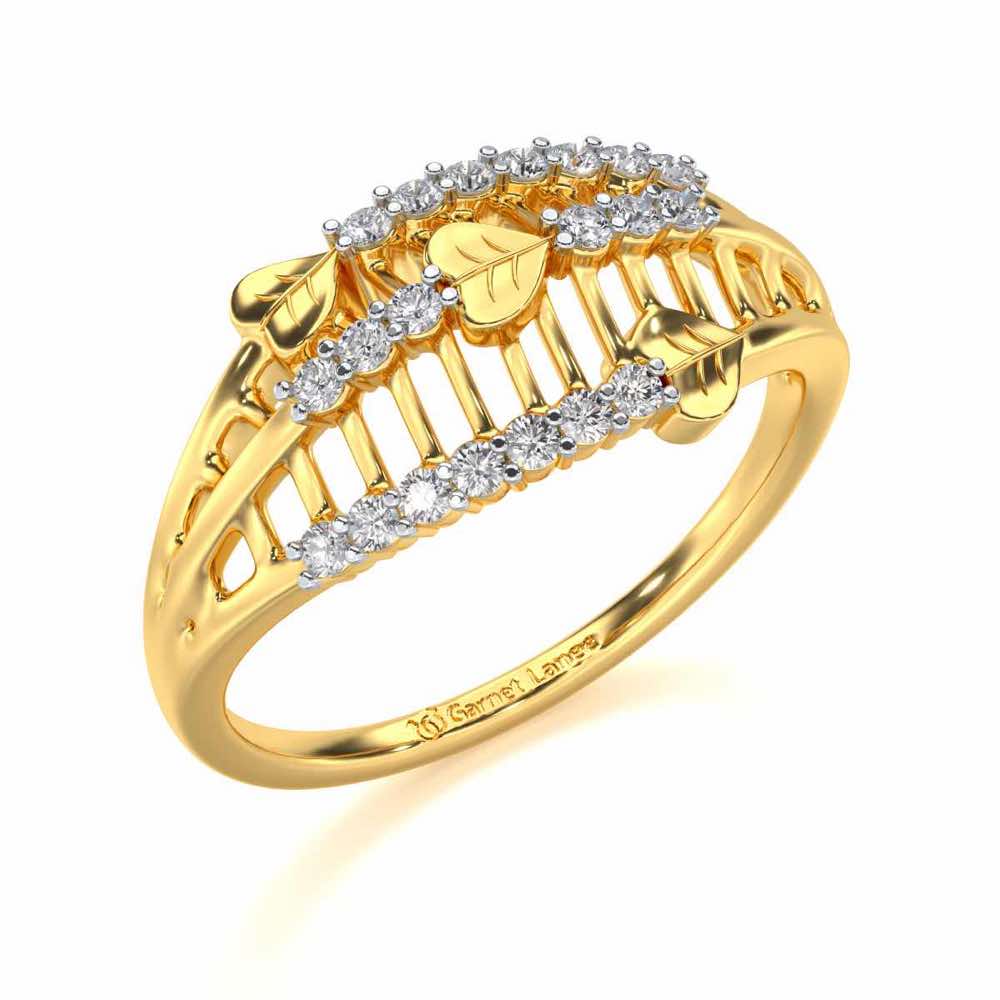 Heart Glow Silver Ring - Yellow Gold - Image 1