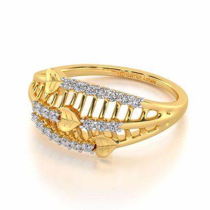 Heart Glow Silver Ring - Yellow Gold - Image 2