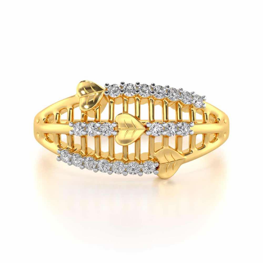 Heart Glow Silver Ring - Yellow Gold - Image 4