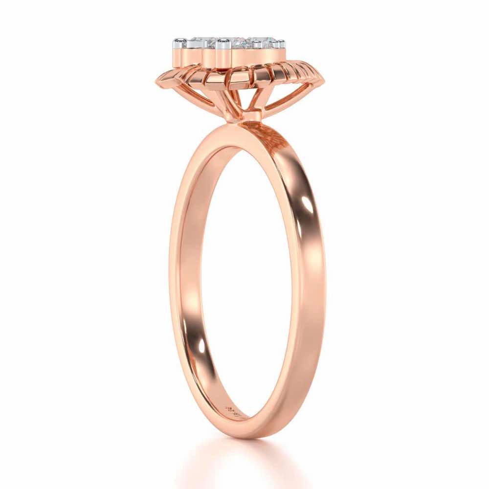 Heart Glowing Silver Ring - Rose Gold - Image 3
