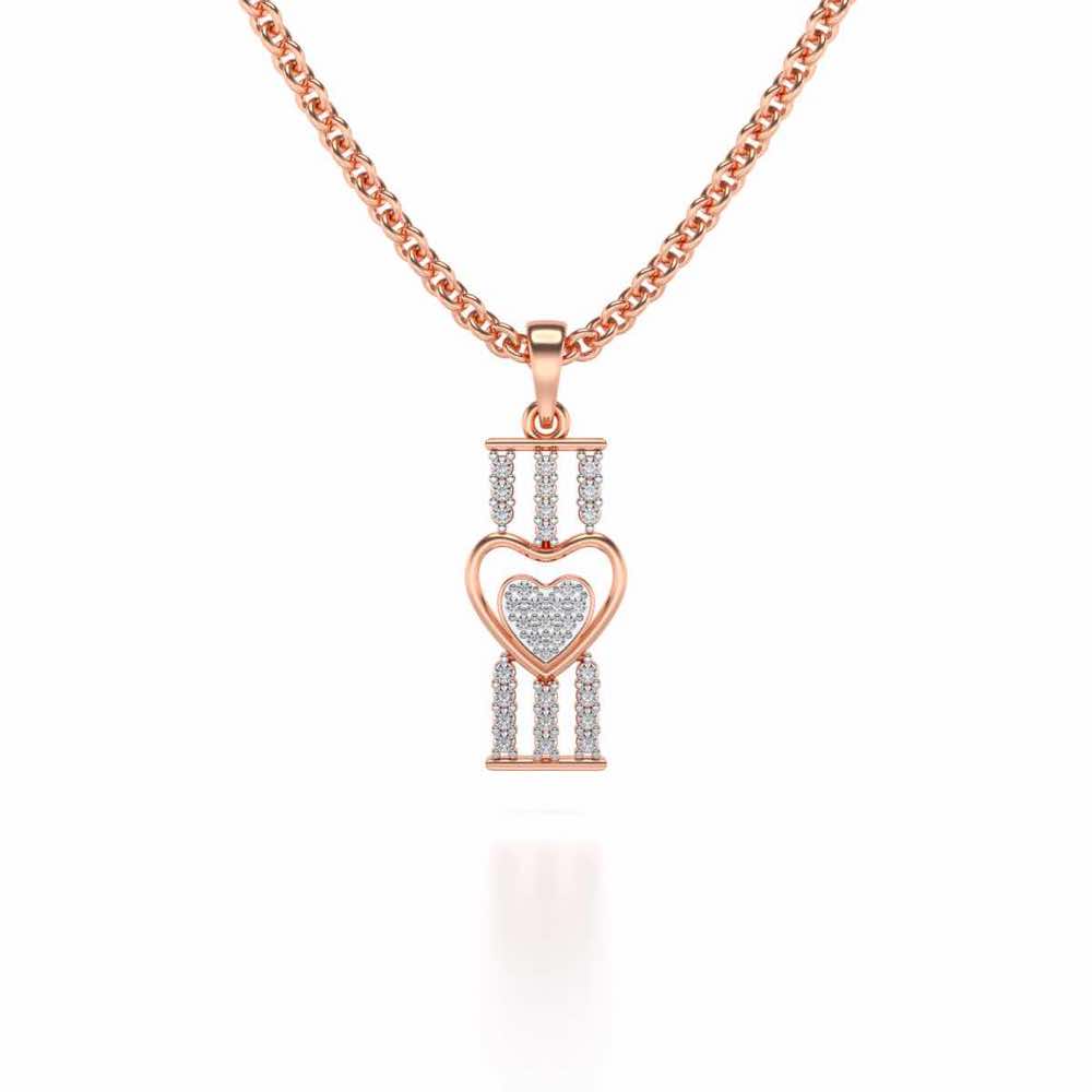 Heart Pillar Silver Pendant
