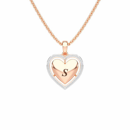 Heart Says Silver Pendant - Rose Gold - Image 1