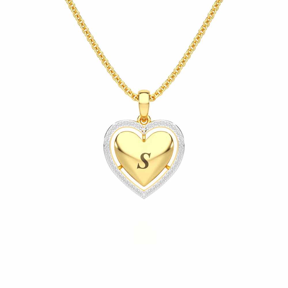 Heart Says Silver Pendant - Yellow Gold - Image 1