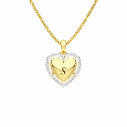 Heart Says Silver Pendant - Yellow Gold - Image 1