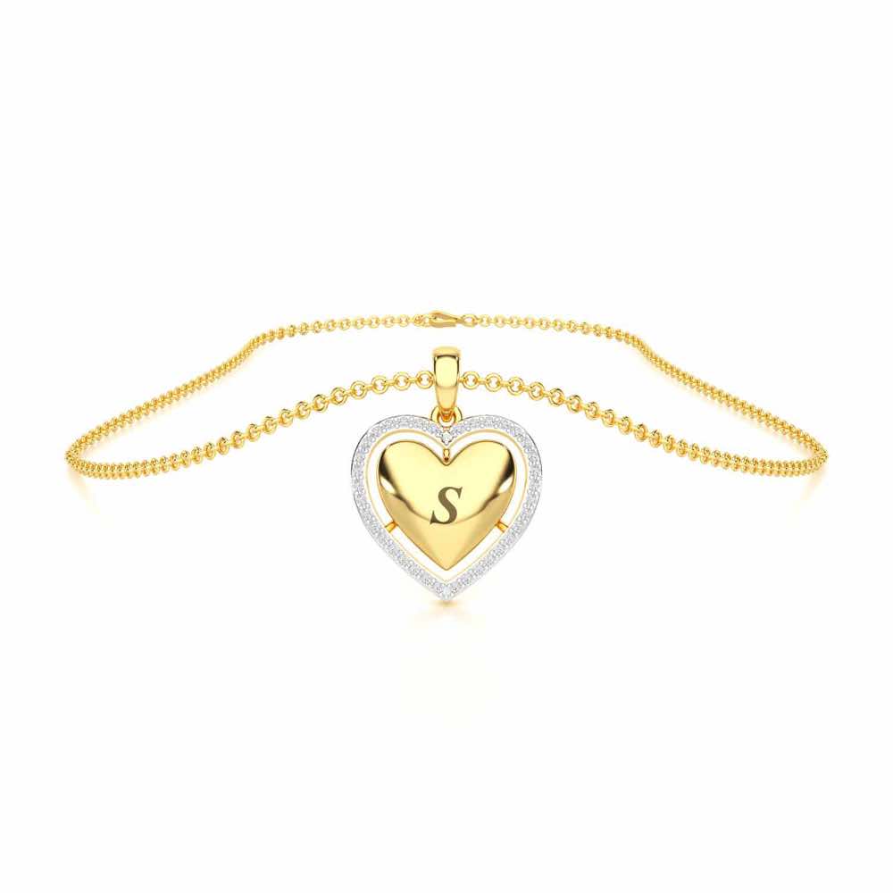 Heart Says Silver Pendant - Yellow Gold - Image 3