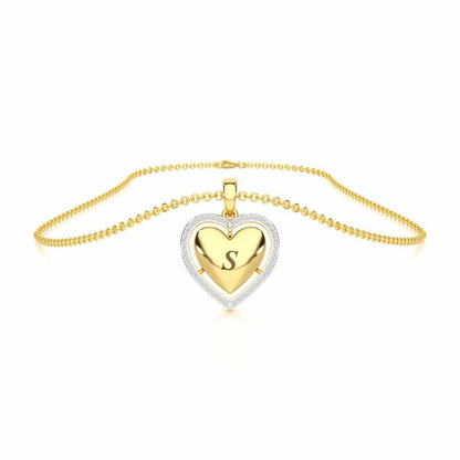Heart Says Silver Pendant - Yellow Gold - Image 3