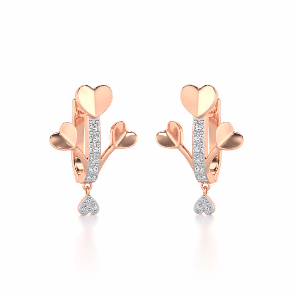 Heart Shoot Silver Bali - Rose Gold - Image 1