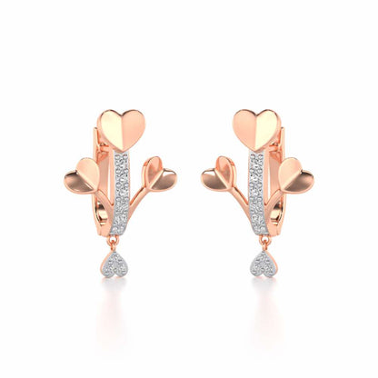 Heart Shoot Silver Bali - Rose Gold - Image 1