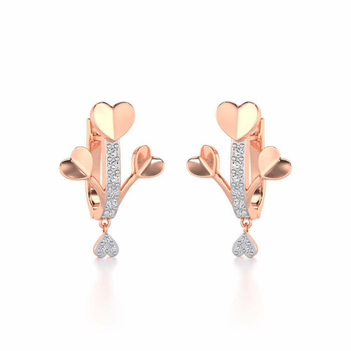 Heart Shoot Silver Bali - Rose Gold - Image 1