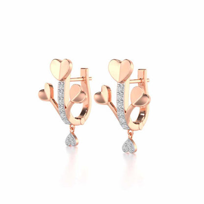 Heart Shoot Silver Bali - Rose Gold - Image 3