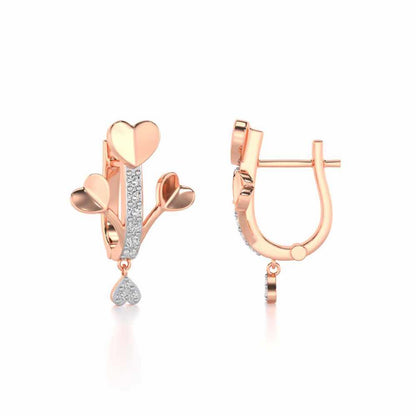 Heart Shoot Silver Bali - Rose Gold - Image 4