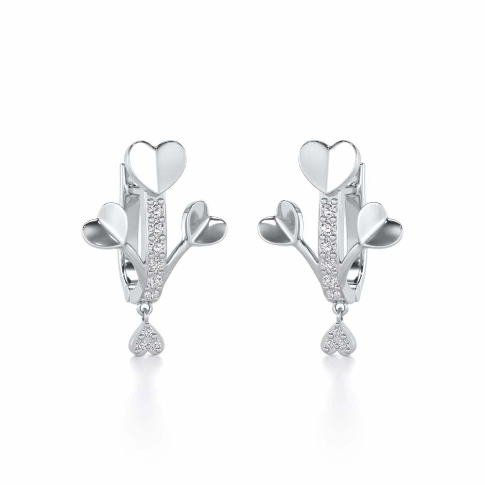 Heart Shoot Silver Bali - White Gold - Image 1