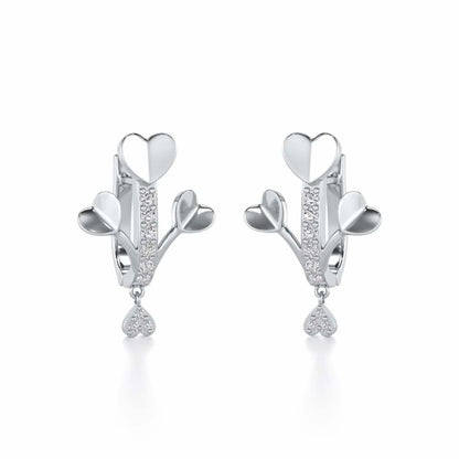 Heart Shoot Silver Bali - White Gold - Image 1
