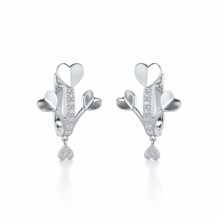 Heart Shoot Silver Bali - White Gold - Image 1