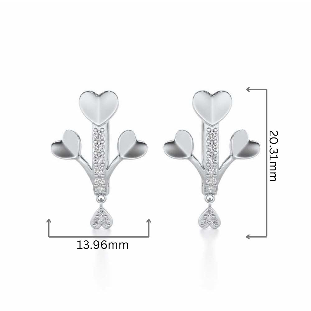 Heart Shoot Silver Bali - White Gold - Image 2