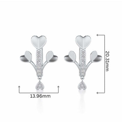 Heart Shoot Silver Bali - White Gold - Image 2