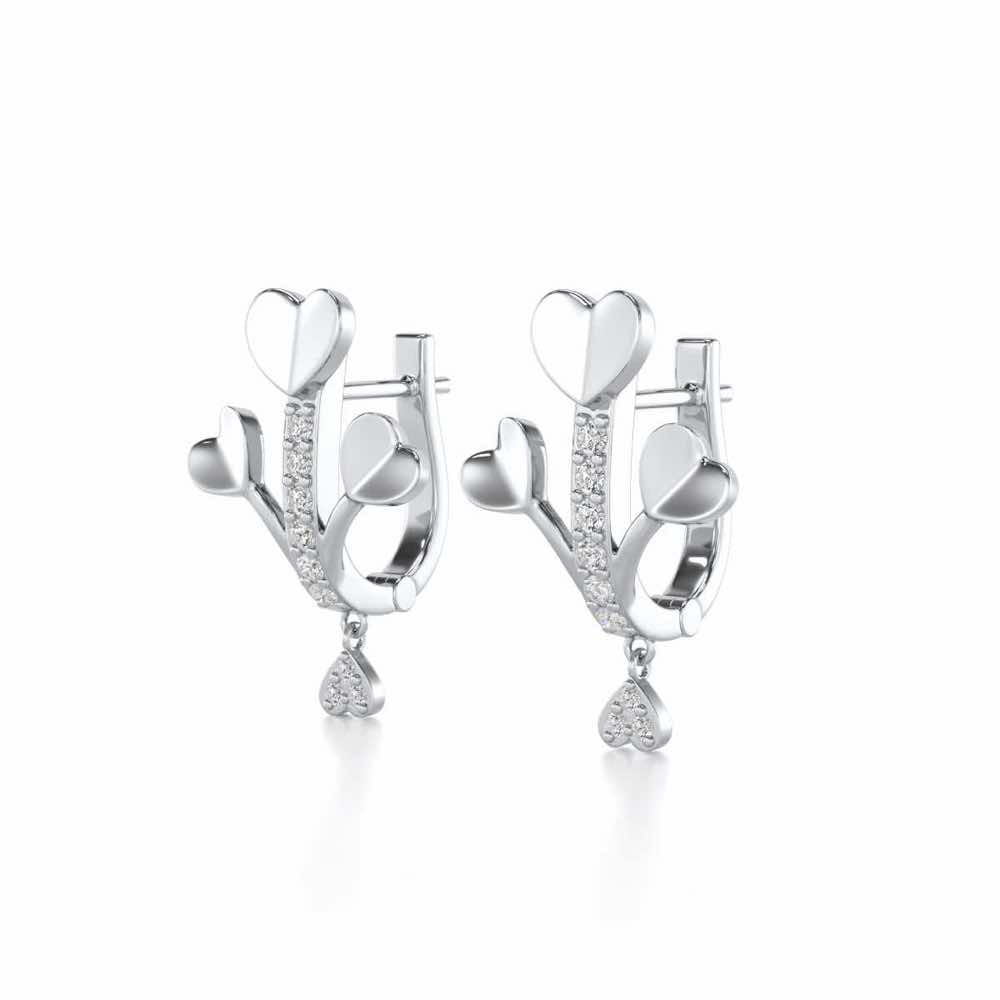 Heart Shoot Silver Bali - White Gold - Image 3