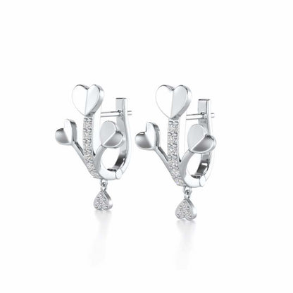 Heart Shoot Silver Bali - White Gold - Image 3