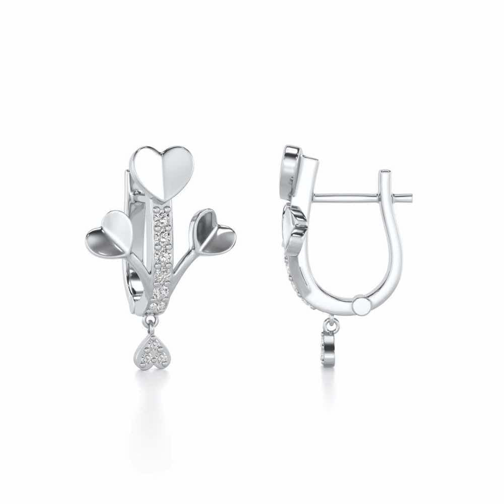 Heart Shoot Silver Bali - White Gold - Image 4