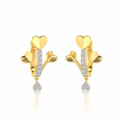 Heart Shoot Silver Bali - Yellow Gold - Image 1