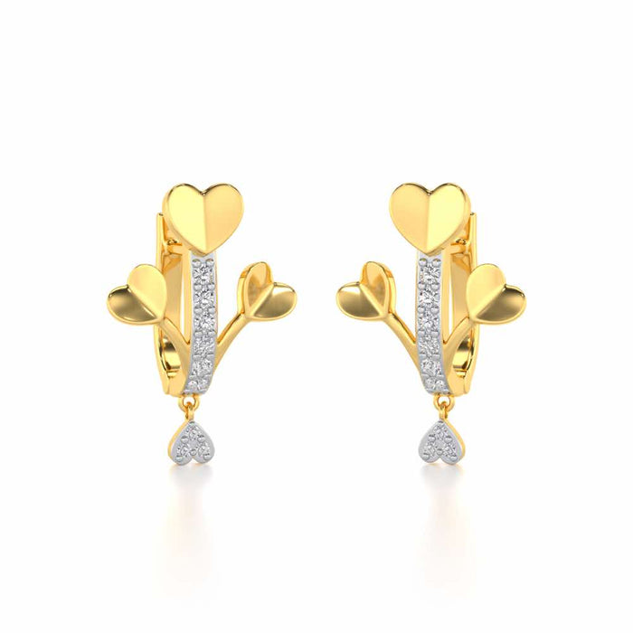 Heart Shoot Silver Bali - Yellow Gold - Image 1