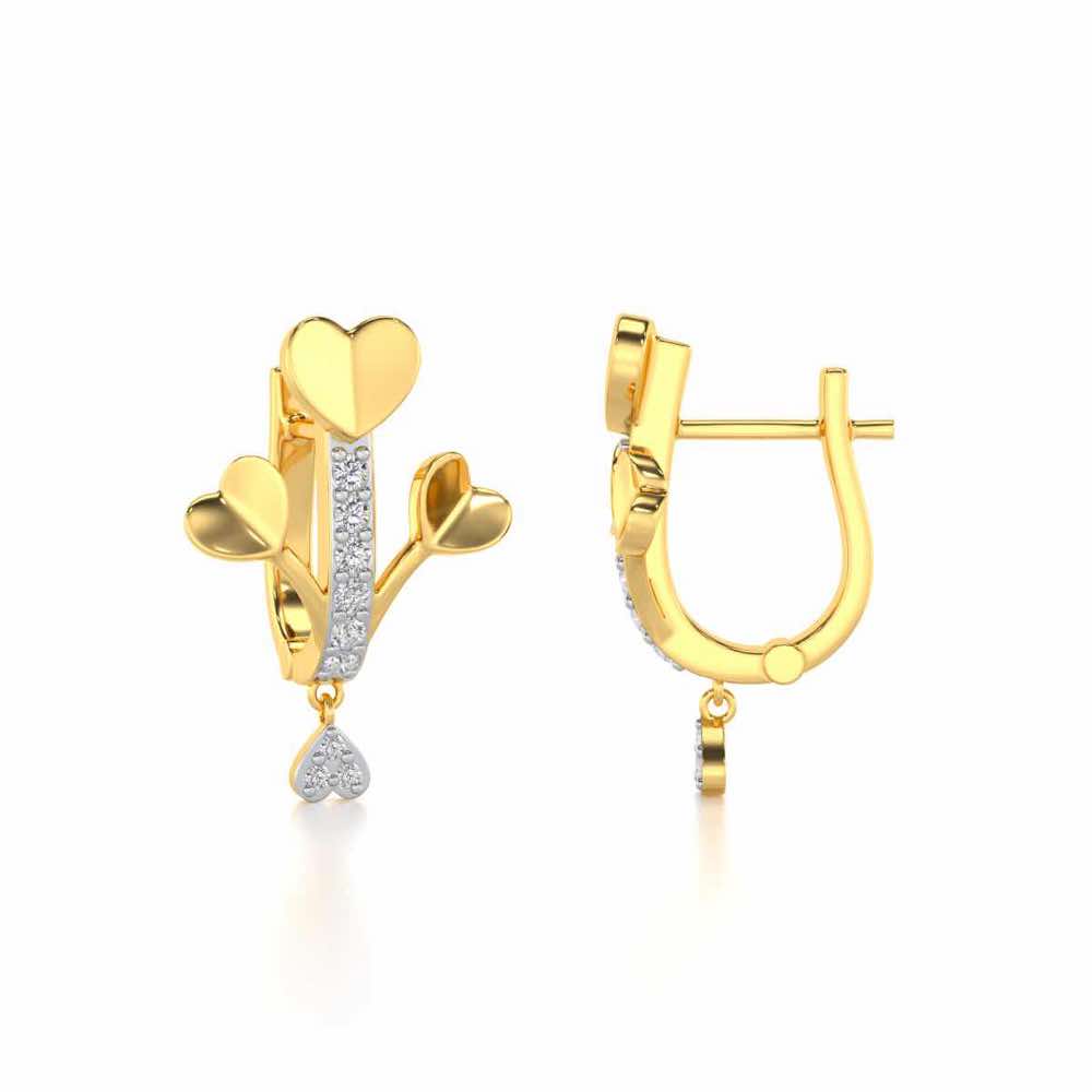 Heart Shoot Silver Bali - Yellow Gold - Image 4