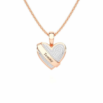 Heart Speaks Silver Pendant - Rose Gold - Image 1