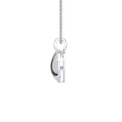 Heart Speaks Silver Pendant - White Gold - Image 4