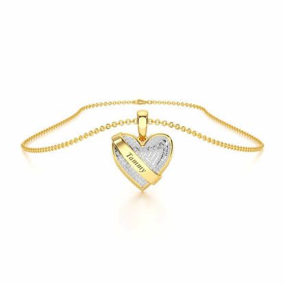 Heart Speaks Silver Pendant - Yellow Gold - Image 3