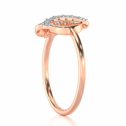 Heart Strings Silver Ring - Rose Gold - Image 3