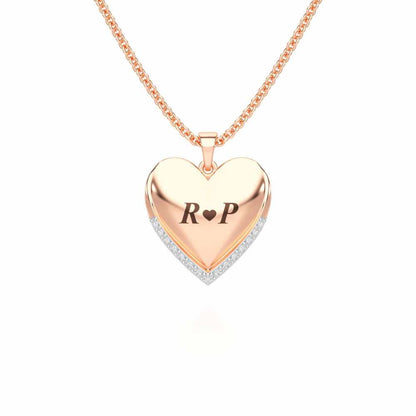 Heart Talks Silver Pendant - Rose Gold - Image 1