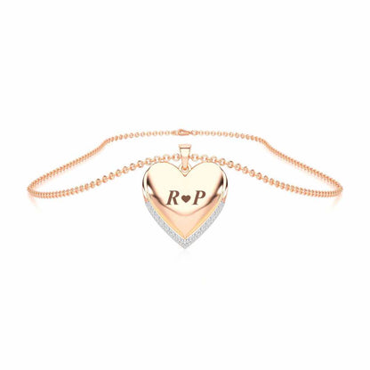 Heart Talks Silver Pendant - Rose Gold - Image 3